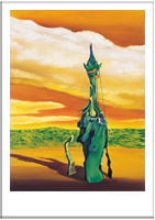 Bild: Kunstpostkarten von Erich Kraft. Titel: Afrikanische Vorahnung
