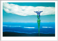 Bild: Kunstpostkarten von Erich Kraft. Titel: Blumenmetamorphose II
