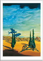 Bild: Kunstpostkarten von Erich Kraft. Titel: Vergänglichkeit der Gänseblümchen
