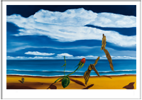 Bild: Kunstpostkarten von Erich Kraft. Titel: Die Entdeckung des wahren Gesichts eines Energiespektakels
