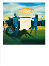 Bild: Kunstpostkarten von Erich Kraft. Titel: Huldigung an eine unerklärliche Broterscheinung