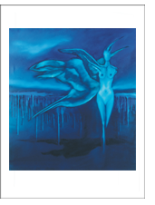 Bild: Erich Kraft, Kunstpostkarten. Titel: Vogelmetamorphose I 