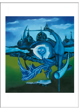 Bild: Erich Kraft, Kunstpostkarten. Titel: Zwischen Kontinenten