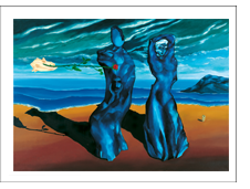 Bild: Erich Kraft, Kunstpostkarten. Titel: Auf der Suche nach der 
verlorenen Liebe I