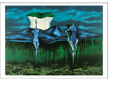 Bild: Erich Kraft, Kunstpostkarten. Titel: Verführt – vertrieben