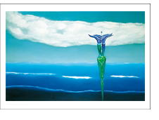 Bild: Erich Kraft, Kunstpostkarten. Titel:  Blumenmetamorphose II