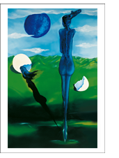 Bild: Erich Kraft, Kunstpostkarten. Titel:  Verdrehter Kreislauf der vergänglichkeit