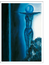 Bild Erich Kraft, Kunstpostkarten. Titel: Luna –  Hommge an die Sterne