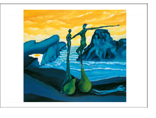 Bild: Erich Kraft, Kunstpostkarten. Titel:  Wasser dein Schweigen