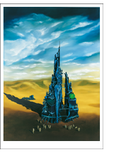 Bild: Erich Kraft, Kunstpostkarten. Titel:     Erneuter Versuch des 
   Turmbaus zu Babel   I