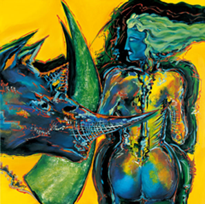 Erich Kraft - Begegnung in Gelb I