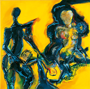 Erich Kraft -Begegnung in Gelb II