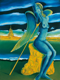 Erich Kraft -  Umschwirrter Engel von Mont Saint Michel 