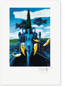 Link zum Kunstdruck Erich Kraft, Begegnung auf der Reise des Odysseus