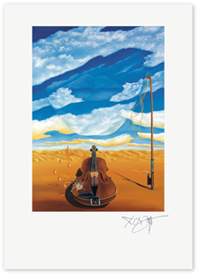 Link zum Kunstdruck Erich Kraft, Die sieben Tränen der Violinspielerin