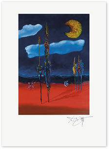 Link zum Kunstdruck Erich Kraft, Erscheinung im Licht eines gelben Mondes