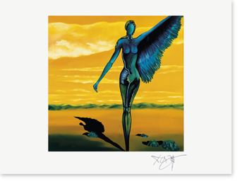 Bild: Kunstdruck Erich Krfat, Die erneute Erscheinung des surrealistischen Engels II