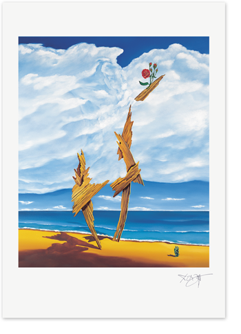 Link zu dem Kunstdruck von Erich Kraft, mit dem Titel Treibholzblüten