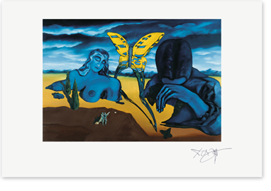 Bild: Kunstdruck von Erich Kraft, mit dem Titel Nachdenken über die Vergänglichkeit