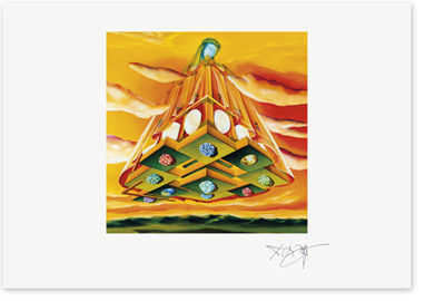 Bild: Kunstdruck von Erich Kraft, mit dem Titel Und ich sah einen neuen Himmel und eine neue Erde