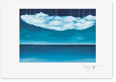 Bild: Kunstdruck von Erich Kraft, mit dem Titel Wolkenwasser III