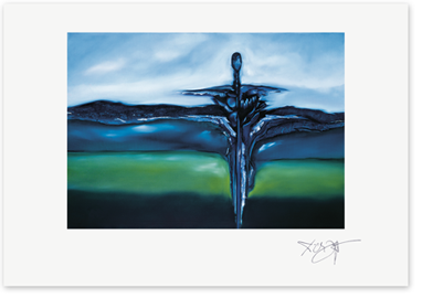 Bild: Kunstdruck von Erich Kraft, mit dem Titel Excalibur, grünes Spanien