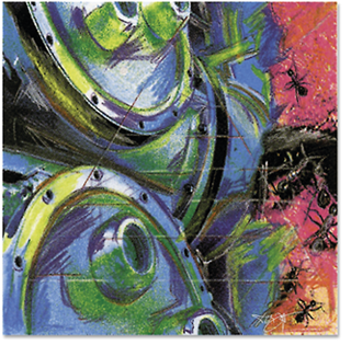 Link zum Bild: Kunstdruck auf Leinwand  mit dem Titel Natur und Synergie II