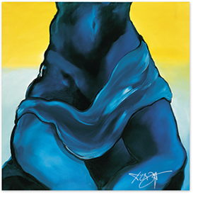 Bild: Kunstdruck auf Leinwand  mit dem Titel Alpha