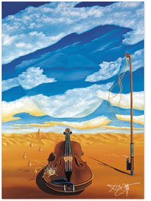 Link zum Bild: Kunstdruck auf Leinwand  mit dem Titel Die sieben Tränen der Violinspelerin