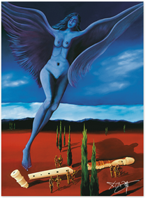 Link zum Bild: Kunstdruck auf Leinwand  mit dem Titel Intermezzo für eine zerbrochen Flöte