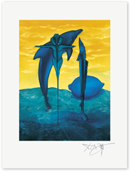 Link zu  Erich Kraft Kunstdruck: Diskussion der Fische...