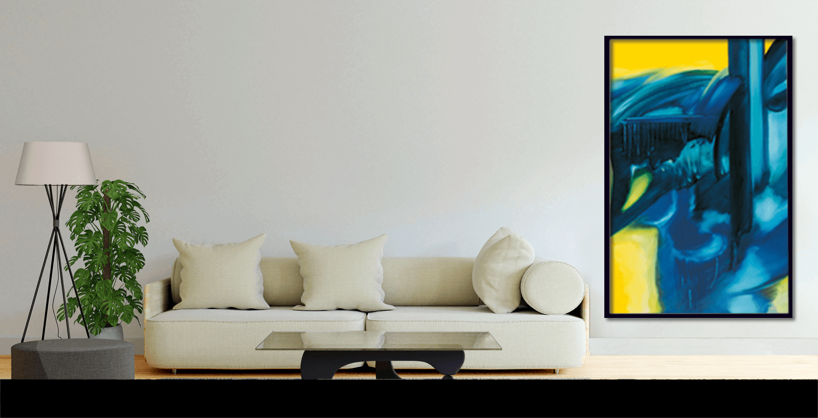 Slider-Bild: Beispiel für Print on Demand: Ausschnitt-Vergrößerung im Hochformat auf Leinwand. Rahmen optional.