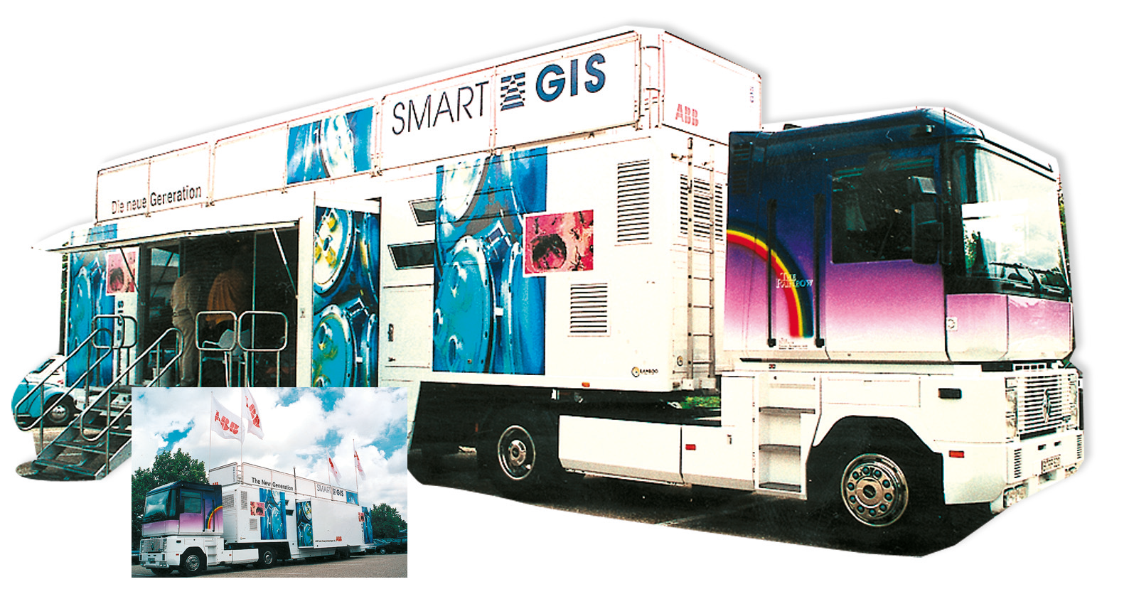 Bild ABB-Lkw zum Thema Faszination Kunst in Corporate Art und Corporate Identity