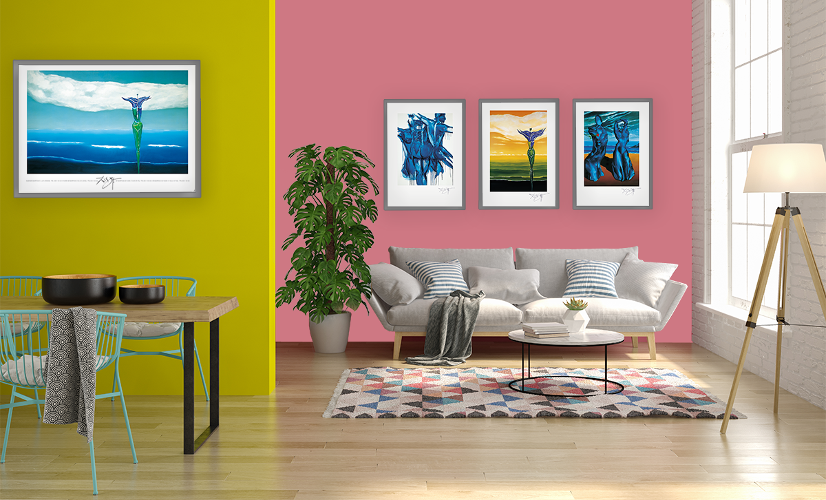 Bild: Ein Beispielbild wie limitierte Kunstdrucke von Erich Kraft im jungen Wohnambiente