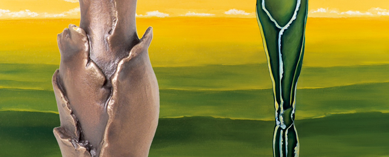 Bilderleiste: Surrealistische Bronzefigur von Erich Kraft