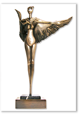 Erich Kraft, Engel aus einer anderen Dimension, Bronzeskulptur