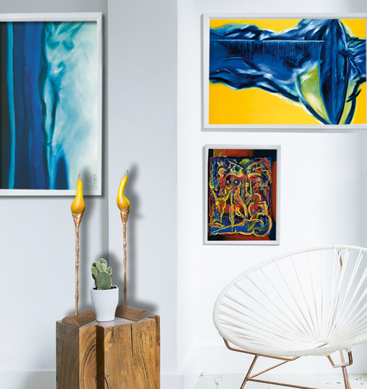 Bild: Millieuaufnahme der Bronzeskulptur: Obstmetamorphose von Erich Kraft